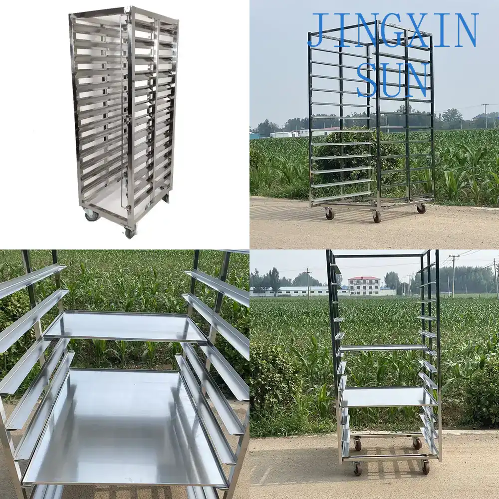 304ステンレス鋼製キッチンフードパンオーブン冷却トレイカー - Kitchen Baking Trolley のレビューと価格