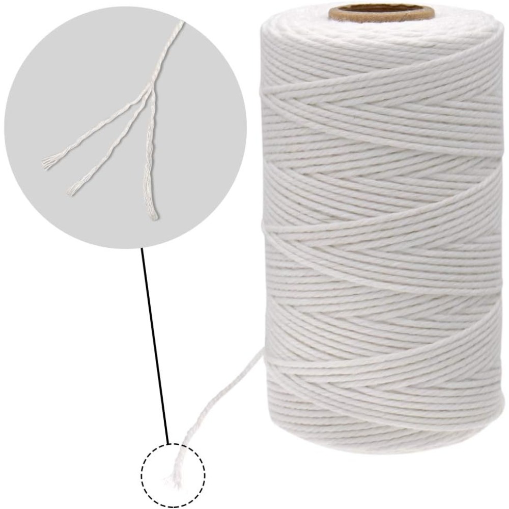 食品安全コットン肉屋用ひも 328フィート 2mm ホワイト - Kitchen Baking Twine のレビューと価格