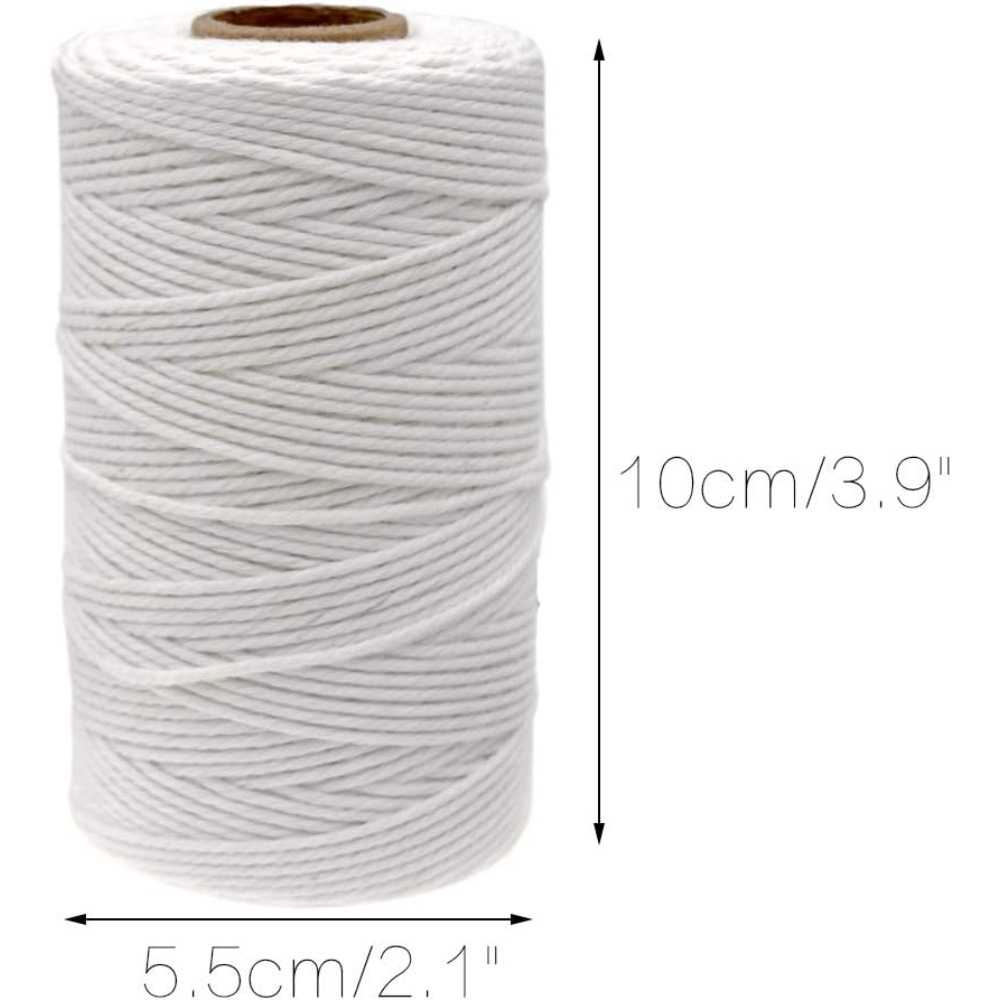 食品安全コットン肉屋用ひも 328フィート 2mm ホワイト - Kitchen Baking Twine のレビューと価格