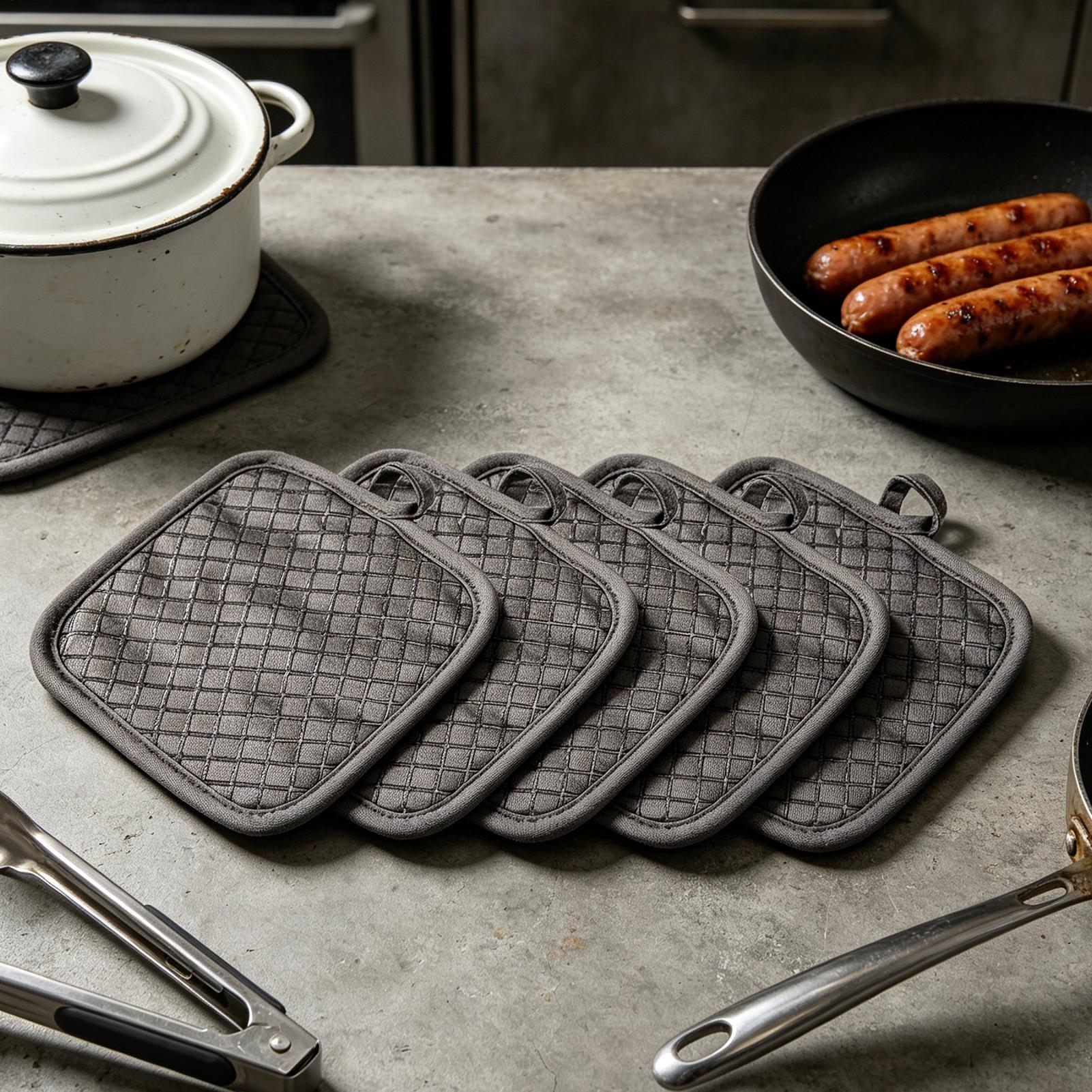 キッチンポットホルダー、滑り止めオーブンミット、耐熱ホットパ - Kitchen Baking Table のレビューと価格