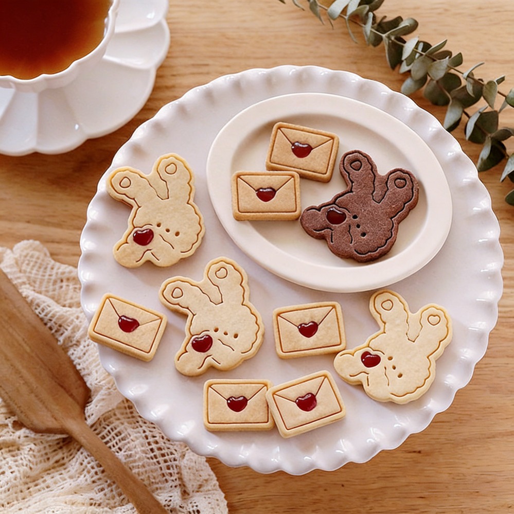 バレンタインデーのクッキーカッター ウサギのビスケット型スタ - Kitchen Baking Supplies のレビューと価格