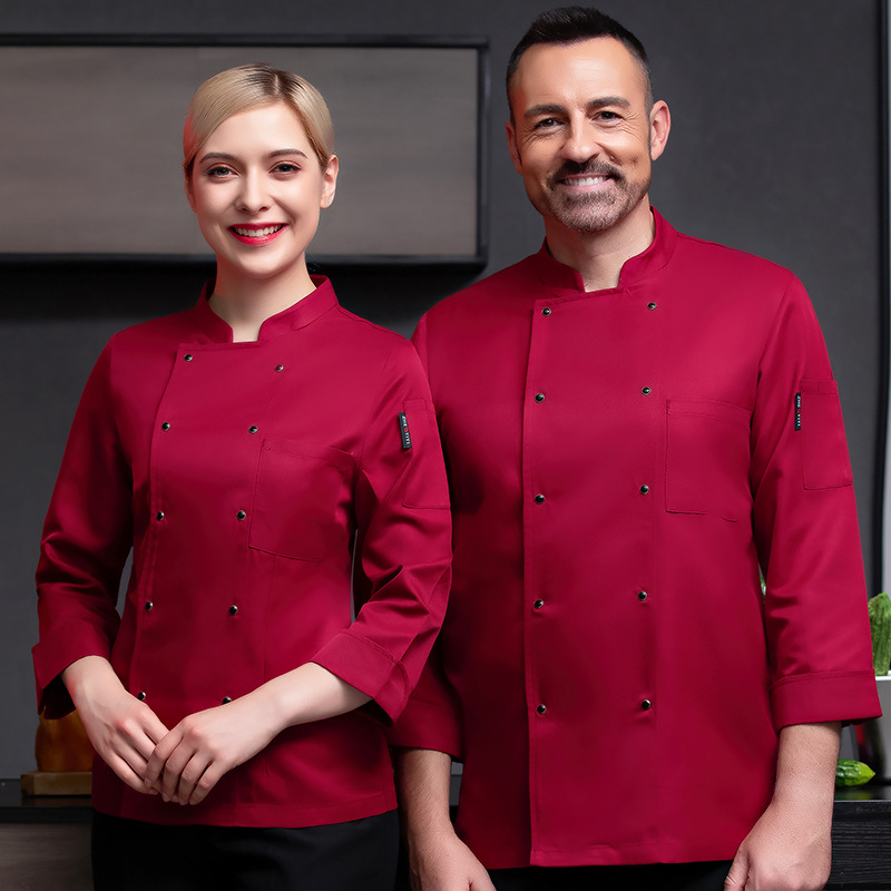 ケータリングバックキッチン用の男性用シェフ服、秋冬用長袖、鍋 - Kitchen Bakery のレビューと価格
