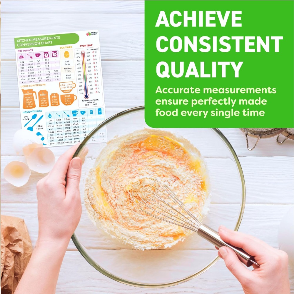 キッチン測定換算表マグネット ベーキング・クッキング用 6x - Kitchen Baking Supplies のレビューと価格