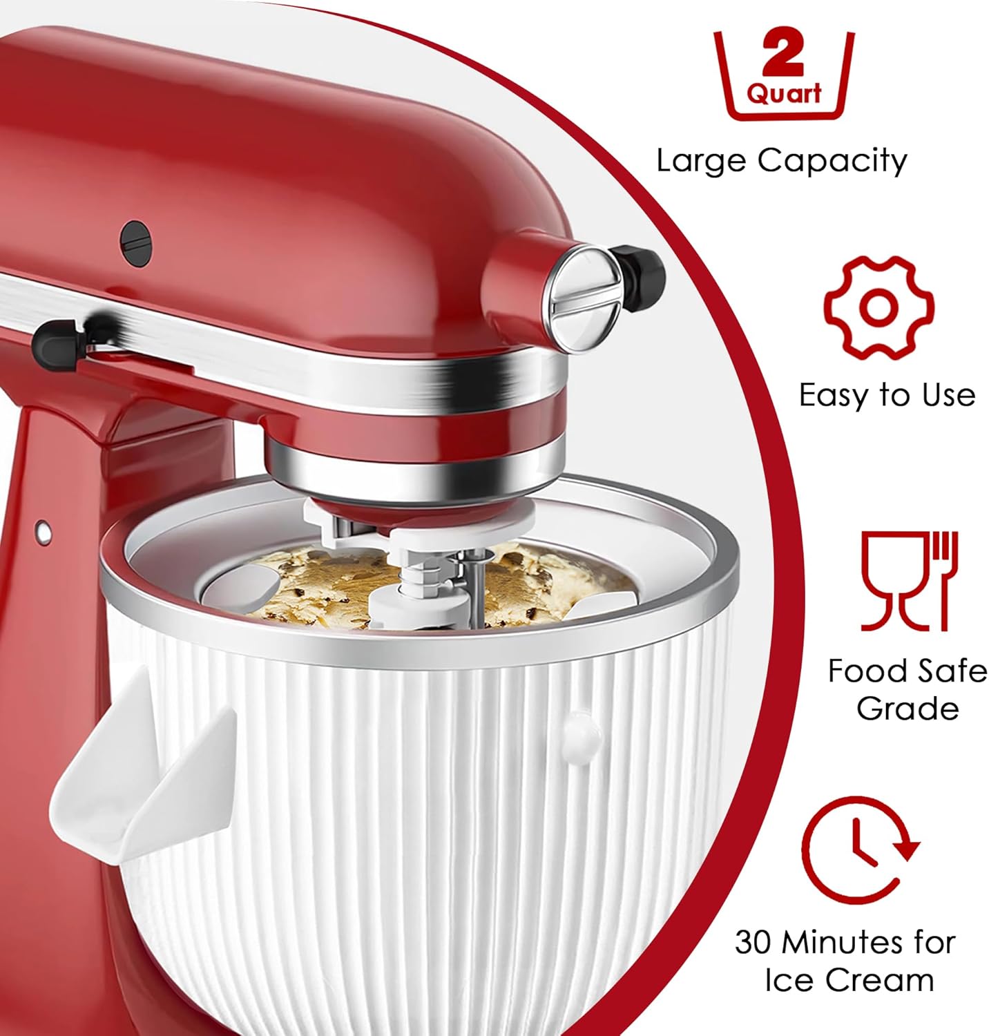 キッチンエイド スタンドミキサー用アイスクリームメーカーアタ - Stand Mixer Bowl のレビューと価格