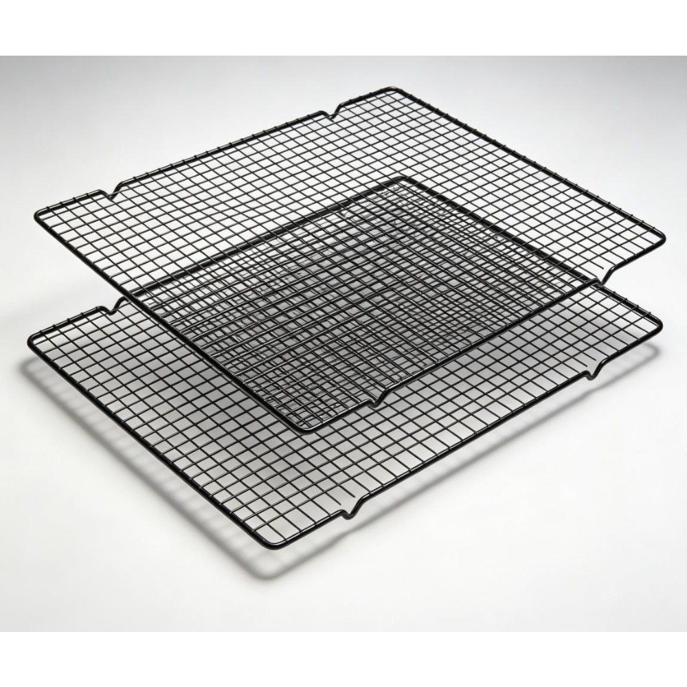 10インチ×16インチ ブラック 長方形冷却ラックセット 2 - Kitchen Baking Rack のレビューと価格