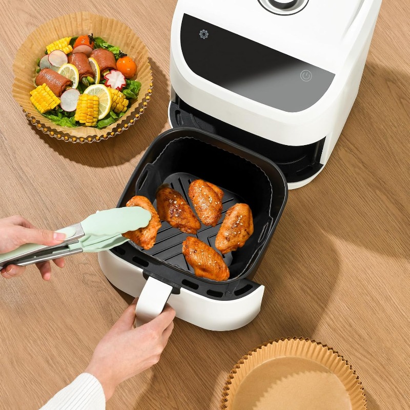 再利用可能なシリコンエアフライヤーライナー耐熱ノンスティック - Kitchen Baking Oven のレビューと価格