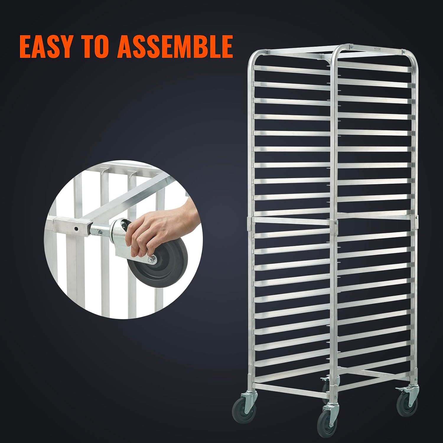 20段式業務用パンパンラック、アルミ製ベーカリーシートパント - Kitchen Baking Trolley のレビューと価格